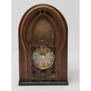 Vintage Home Interior Old Style Brown Table/Desk Clock Tested And‎ Works